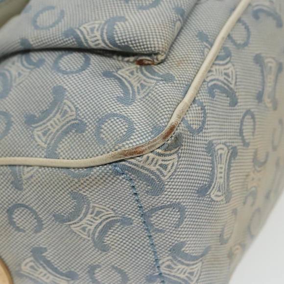 CELINE Paris Macadam Canvas Boogie bag Hand Bag Light Blue Auth 100659 - Picture 11 of 16